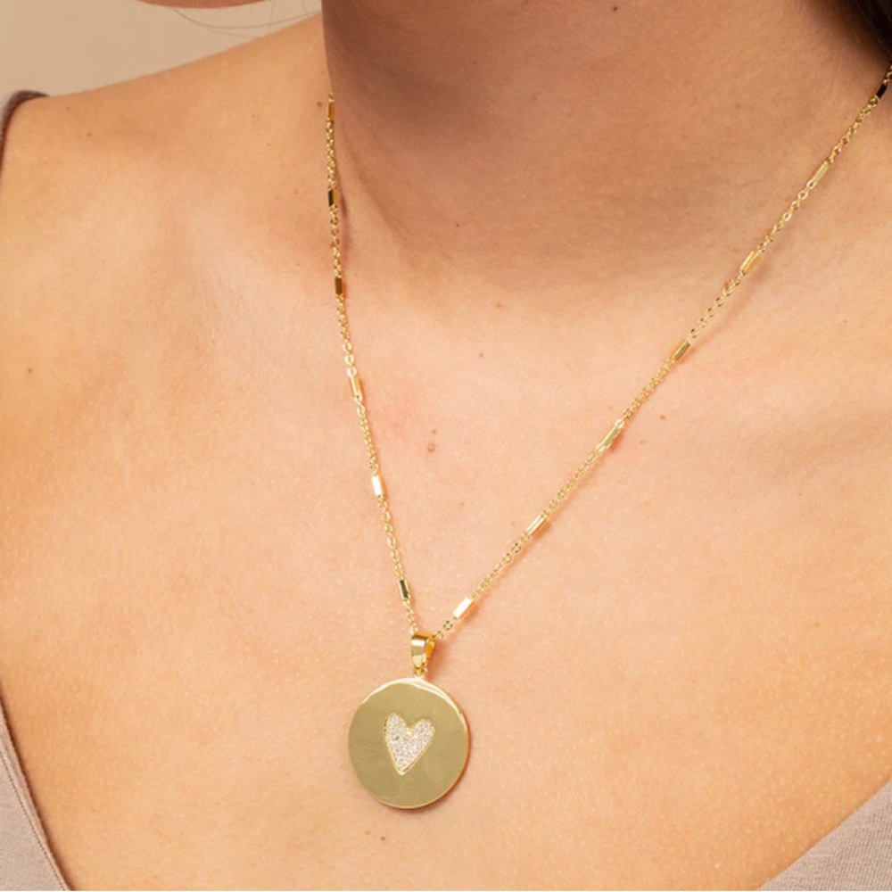 Heart medallion necklace